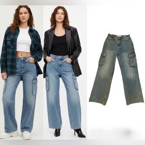 Aritzia Denim Forum The '90s Hi-Rise Loose Cargo Jeans size 29